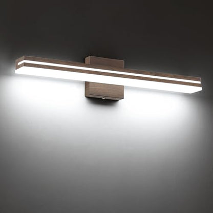 SineRise 24-Inch LED Modern Bathroom Vanity Light Bar, Brown Modern Acrylic Bathroom Wall Lighting Fixtures Over Mirror (Cool White 6000K) - color: Brown-Cool White, size: 24-Inch