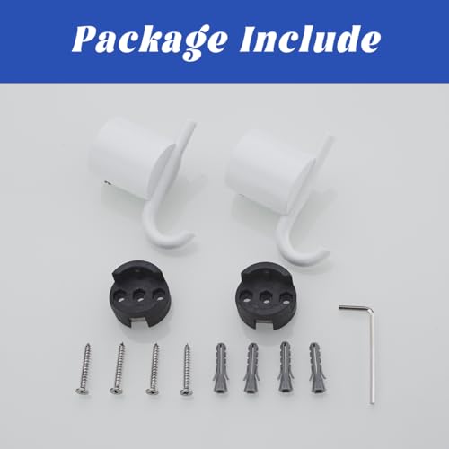 Towel Hooks,Stainless Hook for Hanging Loofah,Towels, Coat, Bath Robe Bathroom Shower,Light White 2 Pack,SW-96068-8LW-2. - color: Double Hook-Light White