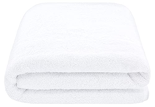 Cotton Paradise 100% Cotton Turkish Towel, Soft Absorbent Quick Dry, 40x80 Oversized Bath Sheet Towel, Snow White - color: Snow White, size: 40"x80"