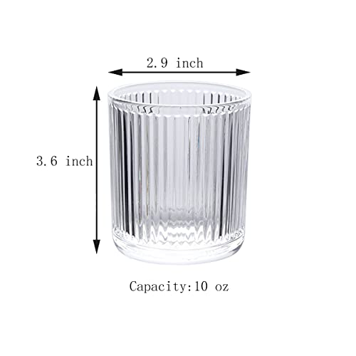 Gaolinci 2 Pcs Glass Tumbler Cup,Toothbrush Holder, Bathroom Cups, 10 oz - color: Clear, size: 10 oz