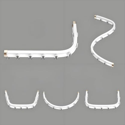 Aluminum Flexible Curtain Track, Ceiling/Wall Mount Curtain Rail System, Curved Shower Curtain Rod, for Curved Shower Curtain, RV(White,280cm/9.2ft) - color: White, size: 280cm/9.2ft