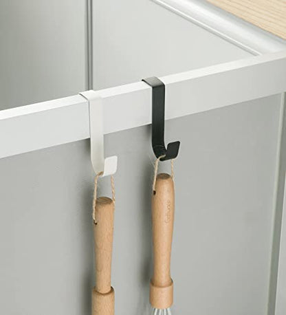 eywlwaar Over The Cabinet Door Single Hooks 5 Pack (White) - color: White