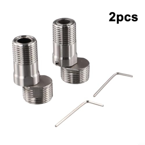 Shower Head Swivel Ball Adapter, Swivel Head Connector, Shower Angle Conversion Component, Fits Fixed, Hand Held & Rain Shower Heads(2PCS) - size: 2PCS