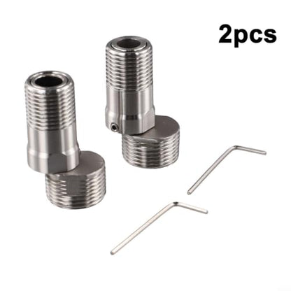 Shower Head Swivel Ball Adapter, Swivel Head Connector, Shower Angle Conversion Component, Fits Fixed, Hand Held & Rain Shower Heads(2PCS) - size: 2PCS