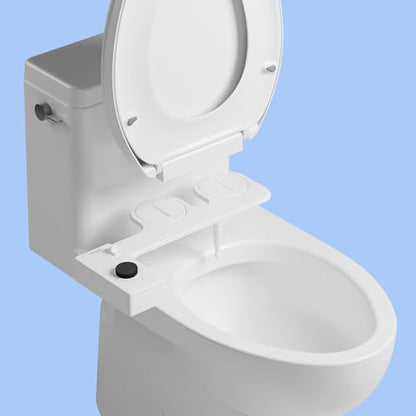 TUSHY Classic 3.0 Bidet Toilet Seat Attachment, White/Matte Black | Non-Electric, Self Cleaning Water Sprayer, Adjustable Pressure Nozzle, Angle Control, Easy Home Installation - color: White/Matte Black, style: Cool Water