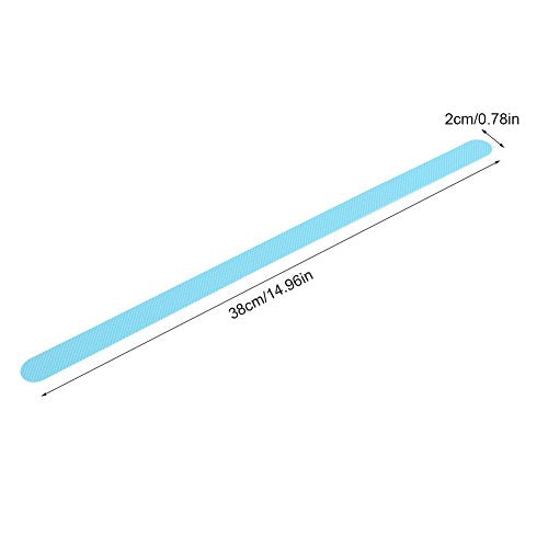 Anti-Skid Tape, 38x2cm Bathroom Anti Slip Tape Safety No Skid Strip Adhesive Sticker for Bathtub Ceramic Floor Bathrooms, Stairs, Decking(Blue) - color: Blue