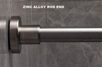 Tension Curtain Rod 43-73 Inches Brushed Nickel, Rustproof and Non-Slip and Heavy Duty Shower Curtain Rod for Window or Bathroom, 304 Stainless Steel - color: Nickel