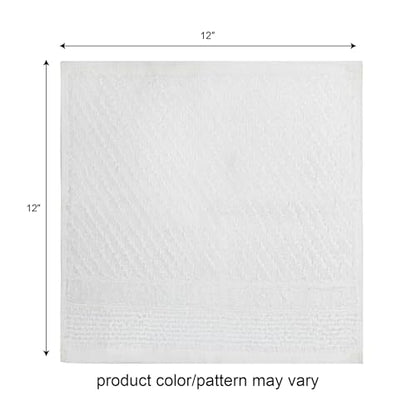 PH Pleasant Home Diamond Wash Cloths Set - 12 Pack (12” x 12”) – 509 GSM - 100% Ring Spun Cotton Wash Cloth - Super Soft and Highly Absorbent Face Towels (Green, White & Mint) - color: Green, White & Mint, style: Diamond
