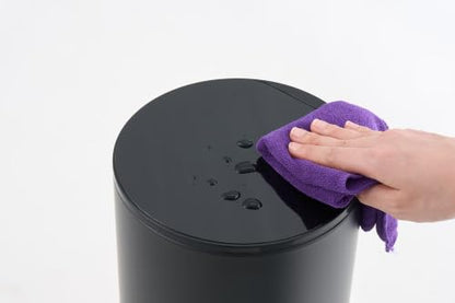 SIMPLYKLEEN Trash Can with Lid-2PC 5L/1.32 Gallon Round Step Trash Can,Small Stainless Steel Garbage Can with Soft-Close Lid, Foot Pedal, Removable Liner, Black Trash Bin for Kitchen, Office, Bathroom - color: Silver, size: 5L