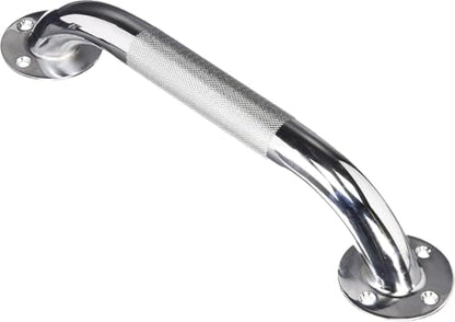 Carex Textured Grab Bars for Bathtubs and Showers -Grab Bars for Bathroom Safety - 12 inch Durable Stainless Steel Shower Handle Serves as Handicap GrabBar and Elderly Assistance Products (Pack of 6) - size: (Pack of 6)