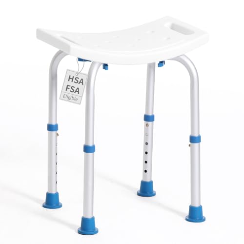 FSA/HSA Eligible Shower Chair for Inside Shower, Shower Stool for Insidetub, Tool-Free Assembly Shower Seat for Bathtub, Shower Bath Chairs for Seniors/Disabled by SOUHEILO