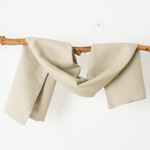 100% Linen Thick Bath Towels with Hanging Loop, 30 X 51 Inch Linen Beach Towel Luxury Lightweight Travel Bath Towel - Soft Dry Hair Towel for Bathroom Saunac Pool,Dark Apricot - color: Dark Apricot, size: Bath Towel