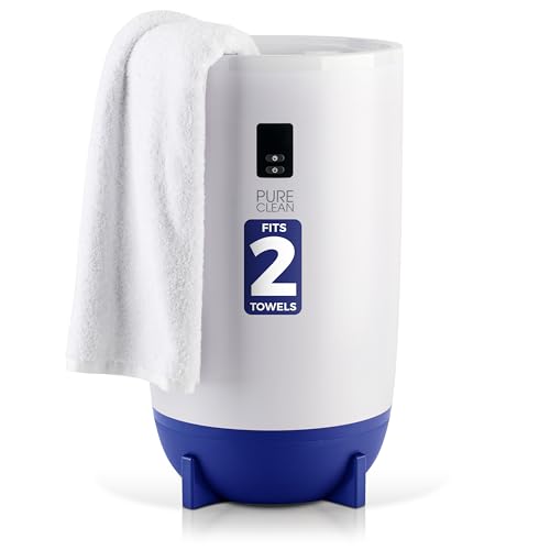 PureClean Towel Warmer Bucket, Portable Blanket Heater for Bathroom and Spa, Customizable Fragrance, Auto Shut-Off, Fits 2 Large Towels, Blankets and Bathrobes, LED Display, Adjustable Timer, Blue - color: Blue