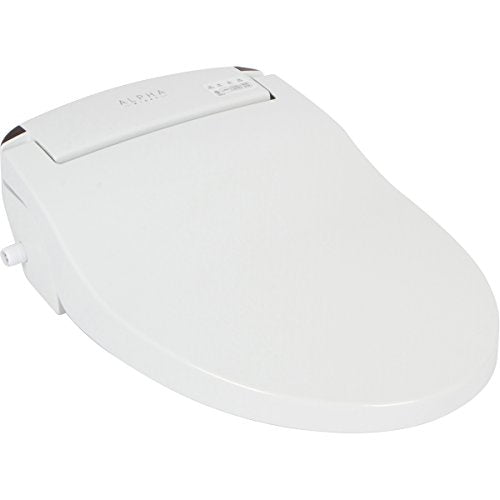 ALPHA BIDET JX2 Round Bidet Toilet Seat, White, Endless Warm Water, *NEW* Bowl Mist, LED Light, Quiet Operation, Wireless Remote, Stainless Steel Nozzle, Sittable Lid, 3 Year Warranty - color: White, size: Round