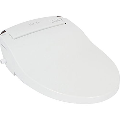 ALPHA BIDET JX2 Round Bidet Toilet Seat, White, Endless Warm Water, *NEW* Bowl Mist, LED Light, Quiet Operation, Wireless Remote, Stainless Steel Nozzle, Sittable Lid, 3 Year Warranty - color: White, size: Round
