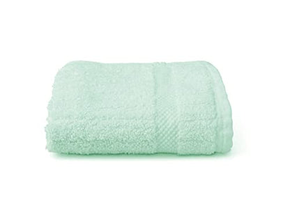 Luxury Custom Embroidered Washcloths Towel Set. Reusable Face and Body Washrags Set of Four. 100% Soft Cotton. Facial and Body Cleansing, Skin Care. (Light Teal) - color: Light Teal