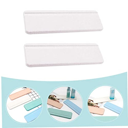 Healifty 2pcs Diatomite Absorbent Washbasin Mats Non Slip Water Absorbing Pads for Bathroom Cups Toothbrush Soap Holder Quick Drying Indoor Countertop Protection