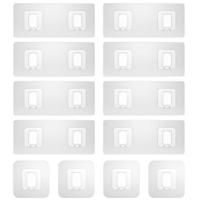 Shower Caddy Adhesive Replacement Flat, Transparent Adhesive Hooks | No Drilling, Waterproof, for Shower Caddy, Strong Bathroom Storage Shelves and Kitchen Racks (Double*8pcs + Single*4pcs) - color: Flat - 8 Double + 4 Single