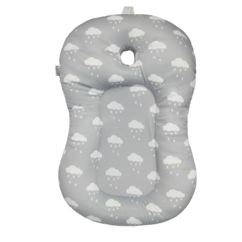 KAKIBLIN Baby Bath Mat, Baby Bath Pad, Soft Anti-Slip Babies Baths Insert | Baby Bathing Cushion for 0-6 Month Infant Baby, (Cloud) - color: Cloud