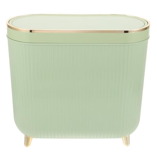 Healifty Bathroom Trash Can with Lid Narrow Plastic Waste Bin Sealed Small Trash Basket for Bedroom Office Toilet Home Use