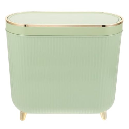 Healifty Bathroom Trash Can with Lid Narrow Plastic Waste Bin Sealed Small Trash Basket for Bedroom Office Toilet Home Use