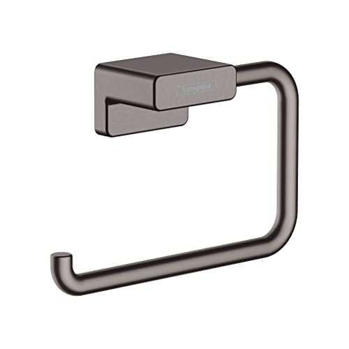 hansgrohe AddStoris Towel Ring in Brushed Black Chrome 5-inch Accessories in Brushed Black Chrome, 41754340 - color: Brushed Black Chrome