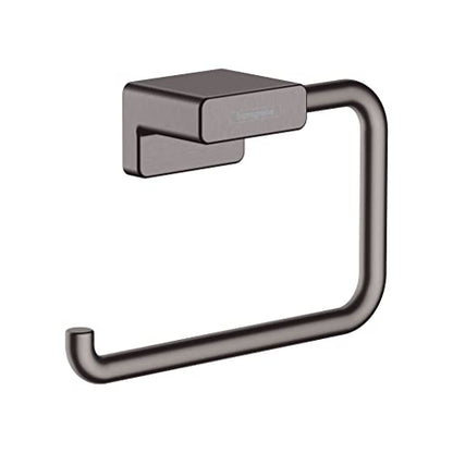 hansgrohe AddStoris Towel Ring in Brushed Black Chrome 5-inch Accessories in Brushed Black Chrome, 41754340 - color: Brushed Black Chrome