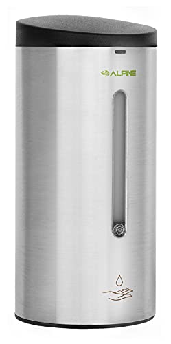 Alpine Automatic Soap Dispenser - Touchless Hand Sanitizer Liquid/Gel Dispenser - for Restaurant, Hospital, School, Hotel, Kitchen, and Bathroom-700mL(Stainless Steel)