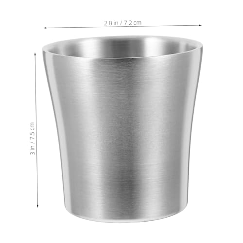 SHOWERORO Stainless Steel Travel Tumbler Cup Unbreakable Bathroom Drinking Versatile Mouthwash Toothbrush Holder Lightweight Stackable Design for Camping Home Use