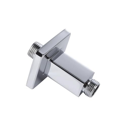 Straight Shower Arm with Flange, Ceiling Mount 3", Polished Chrome | Square, Pipe Replacement, For High Pressure Rain Shower Head, 1/2"NPT, G1/2 - color: Square Polished Chrome 3 Inch