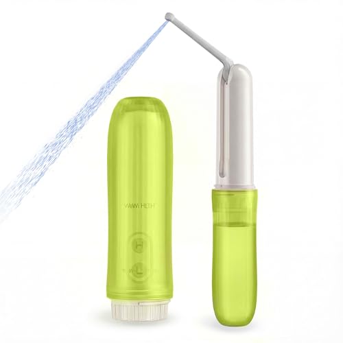 Portable Electric Bidet, Handheld Battery Powered Travel Bidet, Green | 2 Pressure Modes, Waterproof, Foldable, Pocket-Sized, Cordless, Daily Hygiene Cleaning at Home, Camping and Travel - color: Green