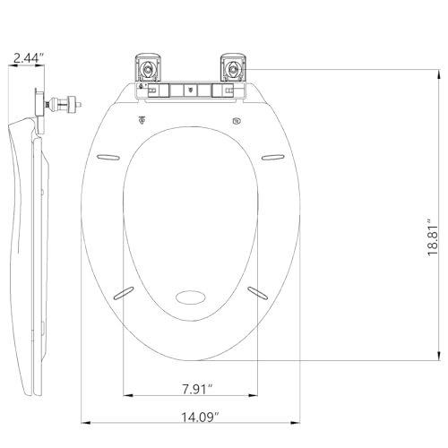 Toilet Seat, Elongated Toilet Seat with Quick-Release And Quick-Attach, Plastic Toilet Seat with Soft Close, Never Loosen, Easy Install and clean - White - color: White, size: Elongated
