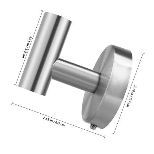 Heavy Duty Stainless Steel Coat Hooks 2pcs Wall Mounted Robe Hanger Hooks Bathroom Towel Holders for Home and Office Organization