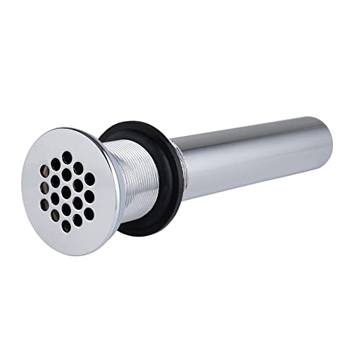 Grid Drain Strainer Assembly Without Overflow for Bathroom Sink, C.O. Plug Grid Lavatory Drain, Bathroom Sink Grid Strainer by Artiwell, Chrome Plated - color: Chrome Plated, style: Without Overflow