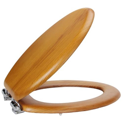 Design House Dalton Elongated Toilet Seat, Honey Oak | Surface, Traditional, Wood, Hardware, 544270 - color: Honey Oak