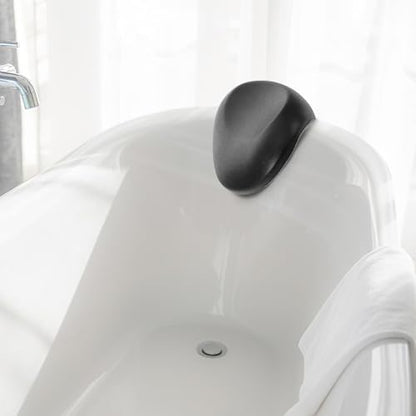 UKCOCO Bath Pillow for Bathtub with Strong Suction Cups, Waterproof Non-Slip Neck and Head Support Cushion, Quick-Dry Ergonomic Bath Tub Cushion for Soaking and Relaxation