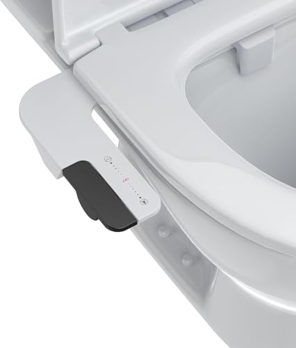 Ultra Slim Bidet Attachment for Toilet Seat, Dual Nozzle Rear and Feminine Wash, Self Cleaning Sprayer, Non Electric Bidet with Adjustable Water Pressure, Brass Inlet, Easy Installation - color: Gun Gray-12