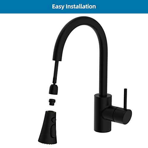 Universal Kitchen Faucet Head, 3 Modes, 15 Adapter Kit, Oil Rubbed Bronze | NSF/ANSI/CAN 372 Certified, Compatible with Kohler/Moen/Delta, 3 Function Pull Down Sink Faucet Spray Head Replacement, G1/2 - color: Oil Rubbed Bronze