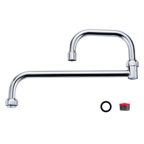 Commercial Faucet Swivel Spout Replacement: iVIGA 18“ Add-on Swing Nozzle - Chrome Polished Spout Replacement For Commercial Kitchen Sink Faucet - 1.8gpm/ 2.2gpm Aerator - G3/4 Internal Thread - size: 18 Inch
