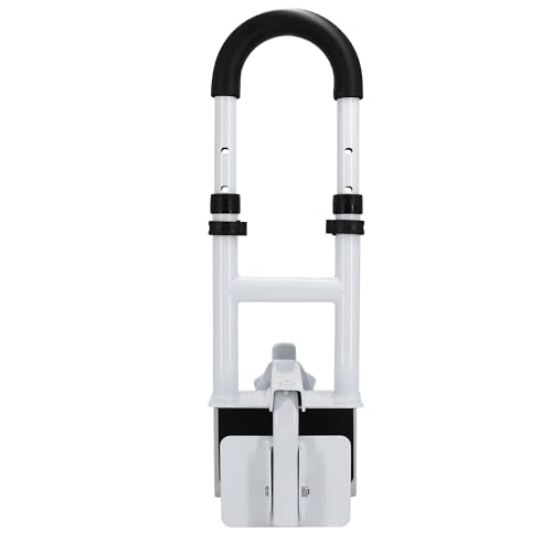 Vaunn Medical Adjustable Height Bathtub Safety Rail, Extra-Height 17"-20" Tall Extension ADA Compliant Shower Grab Bar Handle for Elderly and Disabled, Secure Locking Tub Clamp, 300 lbs - style: Height Adjustable