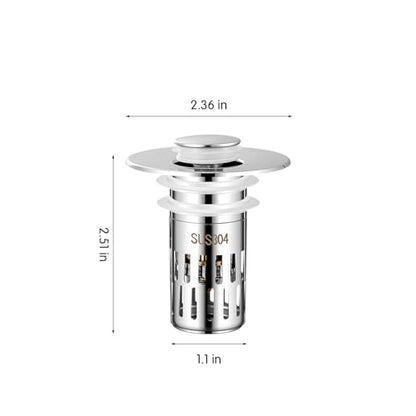 Bathroom Sink Drain Strainer,Bathroom Sink Drain Stopper, Sink Drain Stopper,for Bathroom Sink Stopper Replacement,Bright Silver - size: 1 Pack