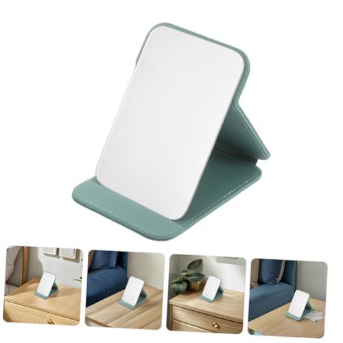 2pcs Portable Makeup Mirrors with Foldable Stand Small Desktop Vanity Mirrors for Travel Dorm Bathroom Countertop Use