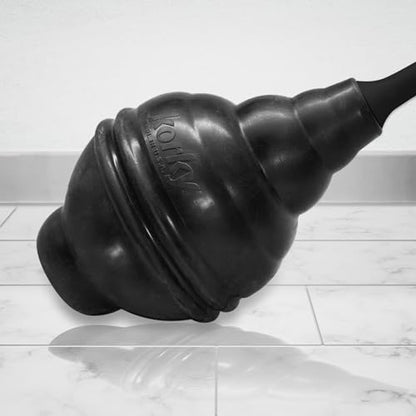 Korky Black BeehiveMAX Hideaway Heavy Duty Toilet Plunger with Holder in Black - color: Black