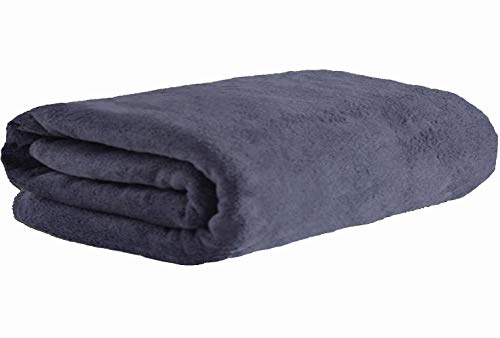 MYLSMPLE Microfiber Luxury Grey Bath Towel Extra Large Bath Sheet Beach Towel (36 Inch X 72 Inch, Grey) - color: Grey