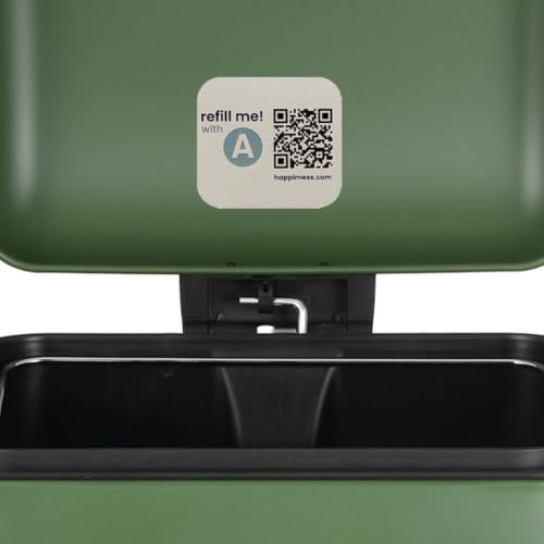 happimess Betty 8 Gal Step Trash Can Soft-Close Lid, Pine Green | Removable Liner, Semi-Rectangular, Steel Pedal, Iron Powder Coated, 27" Height, Non-Skid Base - color: Pine Green
