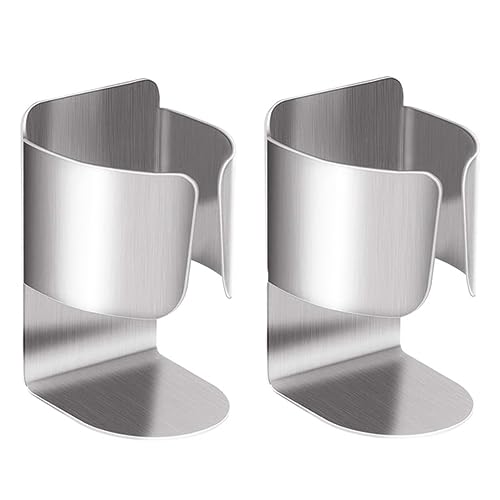 Electric Toothbrush Holder Wall Mount – No Drill 304 Stainless Steel Self Adhesive Bathroom Organizer for Toothbrush/Toothpaste/Facial/Razor – Space Saving Waterproof Rustproof – Silver 2-Pack - color: Silver 2 Pack