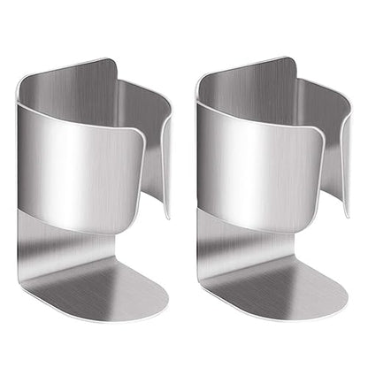 Electric Toothbrush Holder Wall Mount – No Drill 304 Stainless Steel Self Adhesive Bathroom Organizer for Toothbrush/Toothpaste/Facial/Razor – Space Saving Waterproof Rustproof – Silver 2-Pack - color: Silver 2 Pack