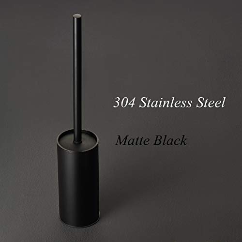 BGL Stainless Steel 304 Black Toilet Bowl Brush and Holder Set Cleaning Tool Holder with Toilet Brush - color: Black