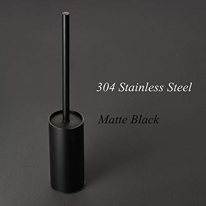 BGL Stainless Steel 304 Black Toilet Bowl Brush and Holder Set Cleaning Tool Holder with Toilet Brush - color: Black