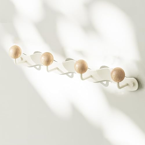 Coat Hooks for Wall, Key Holder Wall Mount, Coat Rack Wall Mount, Wall Hooks for Coats, Hooks for Hanging Hat Towel Purse Robes Mudroom Bathroom Entryway, Beige - color: White-Wall